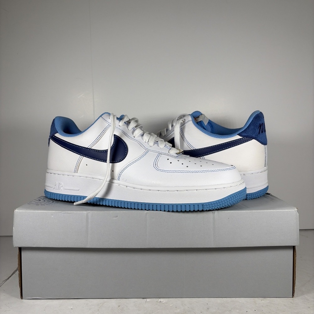 Size 8.5 Nike Air Force‎ 1 '07 First Use White University Blue DA8478-100